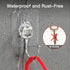 Large Hooks for Hanging Heavy-Duty 44Ib(Max) 10 Packs, Wall Hangers Without Nails Self-Adhesive Traceless Clear and Removable, Waterproof and Rust...