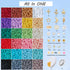 4mm Seed Beads Bracelet Making Kit, Glass Beads for Bracelets Friendship Bracelet Kit, Coloured Waist Beads Kit with Letter Beads Pearl Charm Bead...