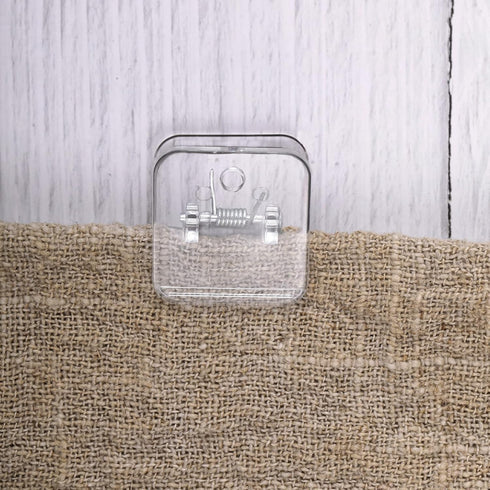 Jetec Self Adhesive Clips, Wall Clips, Shower Curtain Clips, Photo Clips for Paper Flag Hanger Double-Sided Adhesive Spring Clips for Teachers, Po...