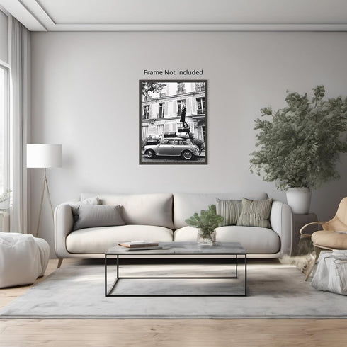 Posterizer 1 pcs-black and white photograph of humourous luxury shoping woman 2-Photography Art Gift for Women, Fashionistas, Designer Fashion Fa...