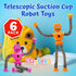 Telescopic Suction Cup Robot Toys 6-PACK Shape Changing Educational Fidget Toys with Remote Control Sensory Toys ADHD Autistic Stimulating Creativ...