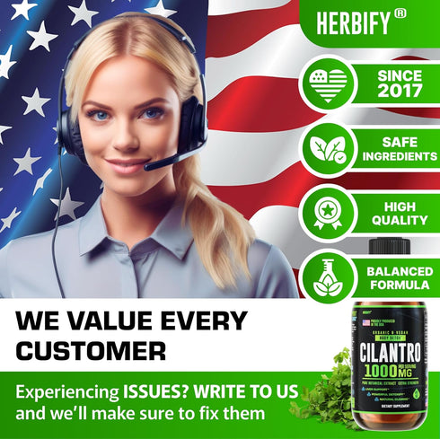 HERBIFY Cilantro Tincture - Herbal Cilantro Supplement for Detox - Rich Source of Antioxidants - Supports Heart and Body Cleanse - Made in USA - C...