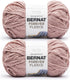 Bernat Forever Fleece Rose Hip Yarn - 2 Pack of 280g/9.9oz - Polyester - 6 Super Bulky - 194 Yards - Knitting/Crochet......