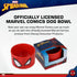 Marvel Comics Spiderman Ceramic Dog Bowl, 6-Inch | Red Ceramic Dog Bowl with Official Marvel Spiderman Detail| Medium Dog Food Bowl or Water Bowl ...