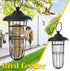 SUQ I OME Metal Tube Hanging Feeder, Fat Ball Holder Feeder, Outdoor Wild Bird Feeder, Wire Suet Ball Feeder Food Dispenser Millet Holder Creative...