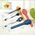 Portable Tableware Stainless Steel Knivesforks Spoons and Silicone Boxes Family Travel Work Outdoor Camping Set (Blue)...