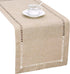 Grelucgo Handmade Hemstitch Beige Table Runner, Rectangular 14 by 90 Inch...