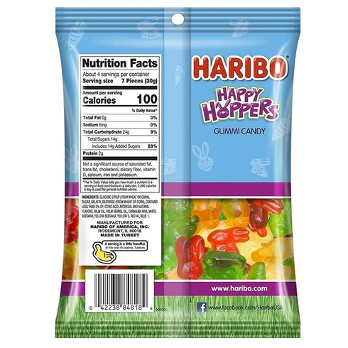 Haribo Happy Hoppers Gummi Candy 4 oz (2 Pack)...