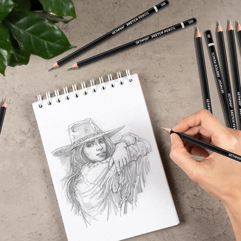 Sketch Pencil Set - 14 Pack, Graphite Pencils Drawing, Shading and Sketching Supplies for Pro Artists...