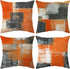 Decorative Throw Pillow Covers Burnt Orange Cushion Cover Taupe Abstract Art Painting 4 Pcs Pillowcase 18x18 Inch for Sofa Couch Bedroom Living Ro...