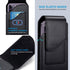 Belt Holster for iPhone 15 14 13 12 11 Pro Max, 15/14 Plus, XS Max, Samsung Galaxy S23+ A54 A53 A52, Belt Phone Holder for Men with Card Slot (Bla...