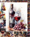 Decoupage Paper Pack (35 Sheets 6"x8") Watercolour Paintings of Amazing Wine and Grapes FLONZ Vintage Illustration Pictures Cards for Decoupage, C...