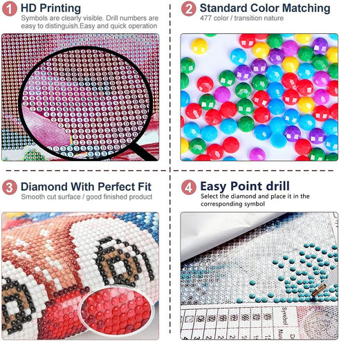 Bysincy 5D Full Drill Diamond Painting Kit, Jack Halloween Skull 12x16 Inch, DIY Diamond Painting by Number Kits Cross Stitch Rhinestone Embroider...