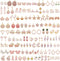 JJG Wholesales 80pcs(40PAIRS) Assorted Gold Plated PINK Theme Enamel Dainty Dangle Pendants Charms for Earrings Jewelry Making Necklace Bracelet C...