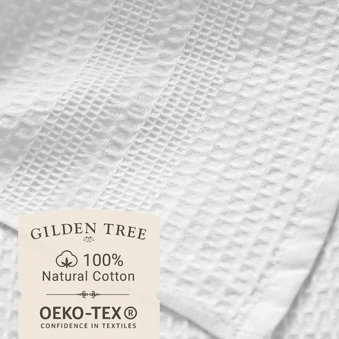GILDEN TREE Waffle Hand Towels for Bathroom Quick Dry Towel Super Absorbent Thin 100% Cotton Hand Towels Lint Free, Hand Towels for Bathroom Set o...