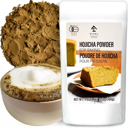 YAMASAN KYOTO UJI Hojicha Powder Organic Roasted green tea Baking powder latte powder, (100g) Made in Japan,Sold by Japanese company...
