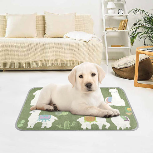 Dog Cooling Mat Ice-Cold Pad for Cat Small Pet Summer Sleeping Mat Cute Travel Cooling Fiber Cool Down Breathable Comfortable Folding Storage Alpa...