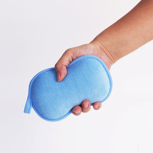 Baby Bath Sponge - Ultra Soft Baby Sponge for Bathing - Kids Bath Sponges for Infants, Toddler Bath Time, 2 Count (1 Pack) - Green Blue...