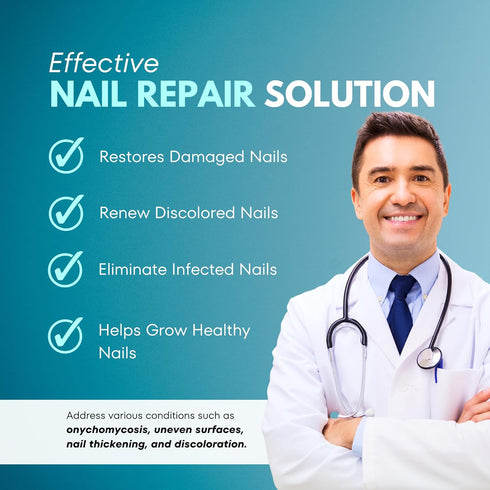 Nail Fungus Treatment for Toenail and Fingernail: Extra Strength Fungal Nail Repair Liquid for Toenails Thick, Yellow, Black Discoloration, Raggin...