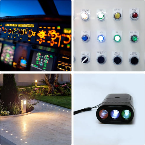 MECCANIXITY E10 Screw Base LED Bulb DC 3V 0.25W Round Top Mini Spot Light with Storage Box, White Pack of 10...