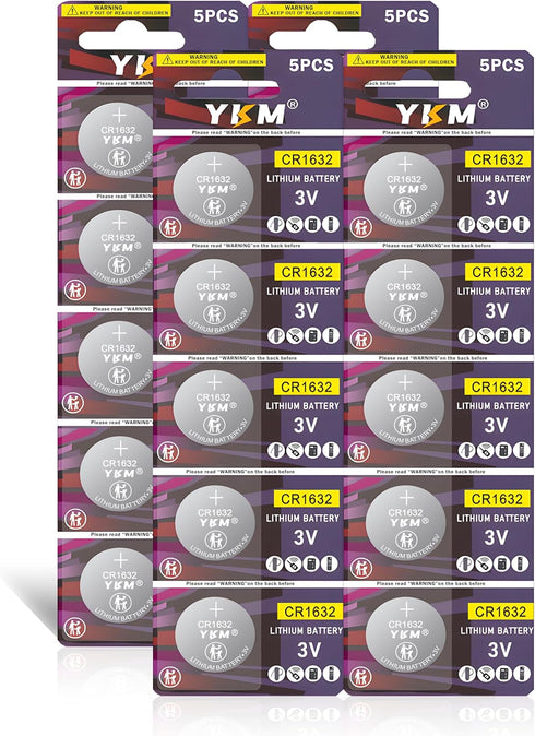 20 Pack CR1632 Battery Long Lasting 1632 3V Lithium Coin Batteries for Car Key Fob Watch Keyless Remote Scale Ring Sensor Battery...