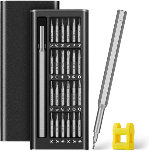 Precision Screwdriver Set, 25 in 1 Mini Magnetic Small Screwdriver Set Case for PC, Eyeglasses, Computer, Electronic, Watch Repair Kit with Philli...