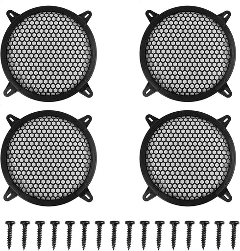 X AUTOHAUX 4pcs Grill Cover 8 Inch Mesh Protector Car Speaker Cover Woofer Subwoofer Grill...