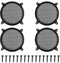 X AUTOHAUX 4pcs Grill Cover 8 Inch Mesh Protector Car Speaker Cover Woofer Subwoofer Grill...