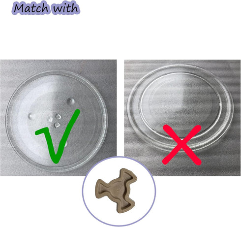 2 Pcs 0.59" Microwave Turntable Coupler, Microwave Oven Turntable Roller Guide Support with"D" Port, (Shaft Length:0.59" / 16mm)...