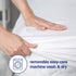Vibe Premium Fitted Washable Terry Cloth Waterproof Mattress Protector, King, White...