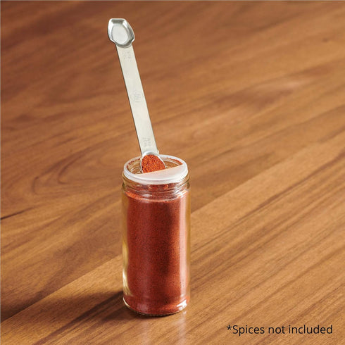 AllSpice Stainless Steel Double Sided Measuring Spoon- 1/2 Teaspoon and 1/4 Teaspoon...