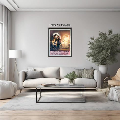 Posterizer 1 pcs-The angels in the sepulchre poster-Religious Posters-Gifts for Christians -Decor for Church, Sunday School Classroom- unframed wa...