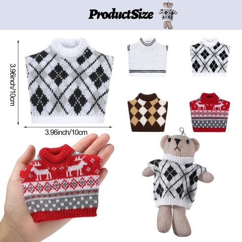 4 Pieces Guinea Pig Clothes Costume for Guinea Pig Ferret Sweater Bunny Hamster Clothing Guinea Pig Outfits Small Animal Warm Vest Winter Pet Swea...