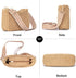 Herald Small Handmade Straw Pocketbook Crossbody Bag for Women, Summer Chic Woven Handbag Shoulder Purse with Chain...