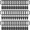 44 Pack Metal Curtain Rings with Clips, Drapery Clips with Rings, Drapes Rings 1 in I D, Fits Diameter 6/8 in Curtain Rod, Black...
