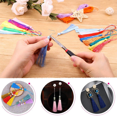 Tassels, Cridoz 120Pcs Bookmark Tassels Silky Handmade Soft Craft Mini Tassels with Loops for Bookmarks, Crafts and Jewelry Making, 30 Colors...