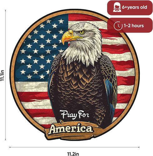 Wooden Puzzle for Adults, Eagle Wooden Jigsaw Puzzles(11.1 * 11.2in-200pcs), Beautiful Wooden Puzzle with Box Birthday Gifts for Adults and Kids F...