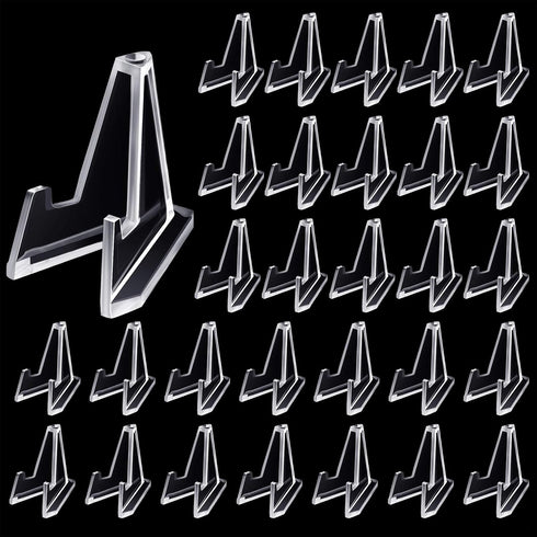 Jetec Coin Stand Mini Acrylic Easel Stands Coin Display Easel Holder for Displaying Coins Pocket Watches Capsules Challenge Medals, 1.4 Inch Tall ...