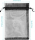 Hopttreely 100PCS 4x6 (10x15cm) Sheer Drawstring Gift Bags, Black Organza Wedding Party Favor Pouches Jewelry Christmas Festival Gift Bags...