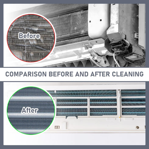 3 Pcs Air Conditioner Condenser Fin Cleaning Brush, Includes Stainless Steel Straighten Coil Comb Brush, Refrigerator Coil Cleaner Brush and Whisk...
