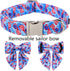 ARING PET American Flag Dog Collar-Summer Patriotic Dog Collar with Sailor Bowtie, Adjustable 4th of July Dog Collars with Metal Buckle...