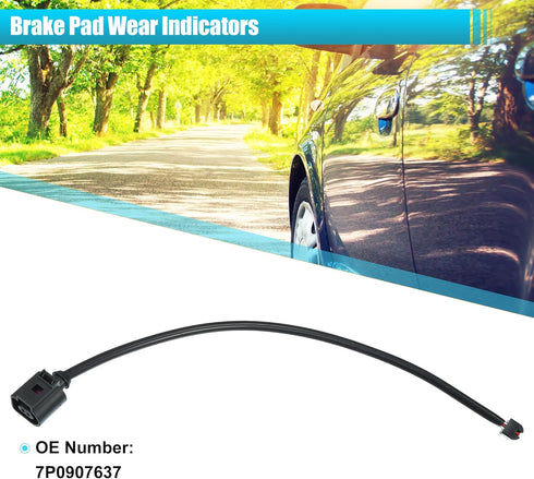 X AUTOHAUX 4pcs 7P0907637 Car Front Disc Brake Pad Wear Sensor Brake Pad Wear Indicators for Volkswagen Touareg 2011-2016...