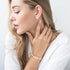 Dainty Gold Pearl Beaded Bracelets for Women 14K Real Gold Plated Bead Pearl Beads Bracelets Stackable Paperclip Link Stretch Bracelets Set Gold B...