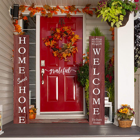 25PCS Reusable Template for Painting Wood, Large Welcome and Sweet Home Stencils Seasonal Stencils Farmhouse Stencils for Signs, Walls & Home Deco...