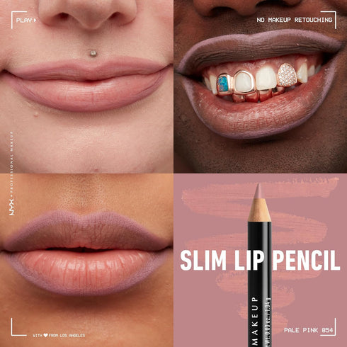 NYX PROFESSIONAL MAKEUP Slim Lip Pencil, Long-Lasting Creamy Lip Liner - Pale Pink...