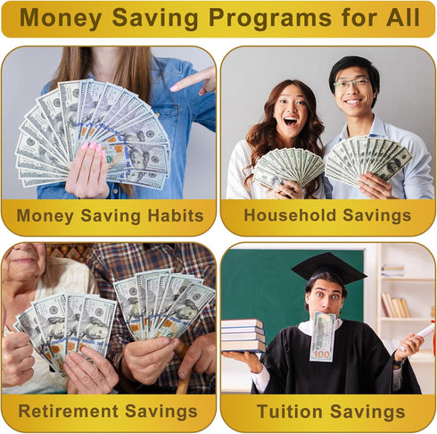 100 Envelopes Money Saving Challenge Binder Kit A5 Fun Budget Binder Book Organizer with Card Slot Pen Holder for 100 Day Cash Stuffing $5050 Budg...