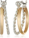 Napier "Napier Classics" Two-Tone Click Top Hoop Earrings...