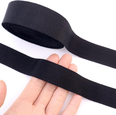 Petersham Ribbon 1 Inch Vintage Ribbon for Millinery Hat Craft(Black)...