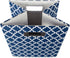 DII Hard Sided Collapsible Fabric Storage Container for Nursery, Offices, & Home Organization, (13x13x13) - Lattice Nautical Blue...