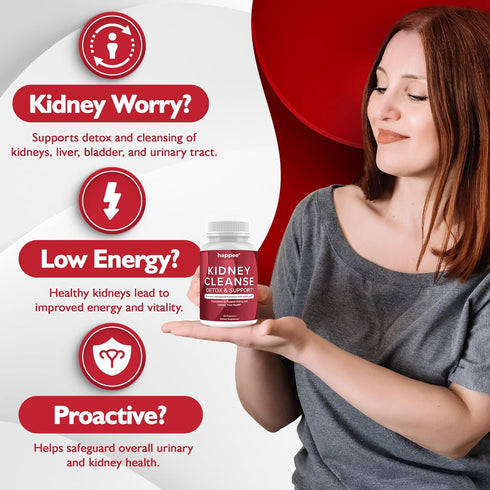 Kidney Cleanse Detox & Repair - Natural Kidney Support Supplement - Clinically Studied Cranberry Extract & 20+ Herbs for Kidney Function Support &...